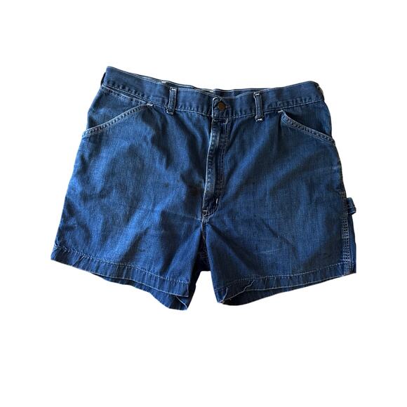 Carhartt 35” Blue Denim Carpenter Work Shorts - Picture 2 of 10
